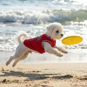 XS-5XL Summer Pet Dog Mesh Basketball Jersey Breathable Dog Clothes for Small Medium Large Dogs Puppy Vest T-Shirt for Chihuahua Teddy French Bulldog Golden Retriever