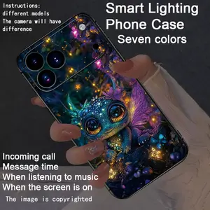 Colorful voice controlled luminous Protective phone case Lights, Cover compatible For iphone17Air/17Pro/17promax/16promax/15promax/14promax/13promax/12promax/11promax/XSmax/XR/X