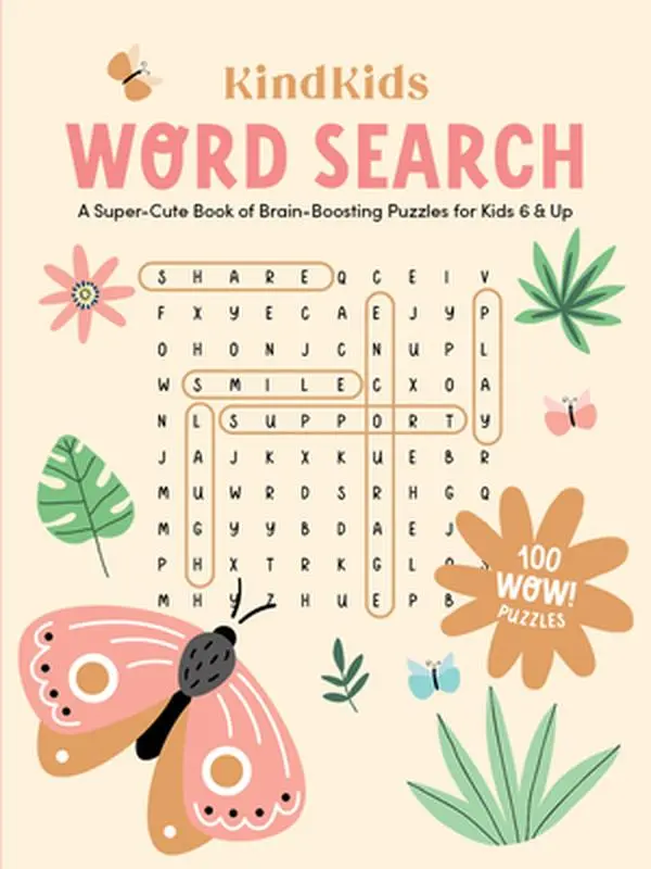 Kindkids Word Search: A Super-Cute Book of Brain-Boosting Puzzles for Kids 6 & Up -- Better Day Books - Paperback