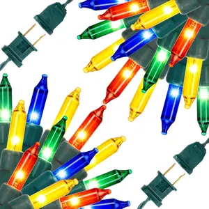 Garvee 200 Counts Christmas Lights, 2 Sets of 100 Mini Lights 26.5 Feet String Lights with Replace Fuse and Bulb, Waterproof Connectable, Indoor Outdoor Christmas Decoration, Multicolor