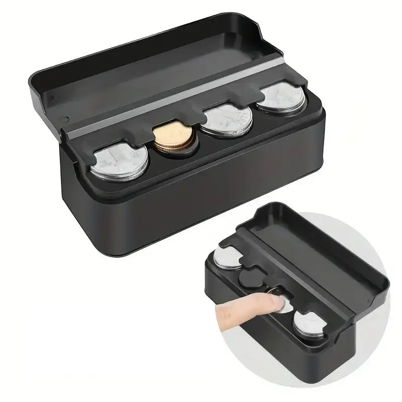 Car Coin Storage Box, 1 Piece Portable Coin Storage Organizer, Game Coin Container for Home Vehicle, Coin Holder, Funny Gift