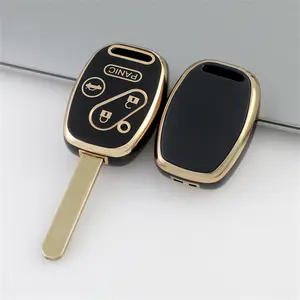 Car Key Case, Fashion TPU Car Key Case, Car Key Protector for Honda Straight 2/3/4-Button Key, Car Accessories for Accord 8th 7th CRV Odyssey, Car Key Accessory