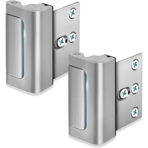 Home Security Child Proof Door Lock Withstands 800 lbs, Door Reinforcement Lock, Door Locks for Kids Safety, Door Lock Latch Prevents Unauthorized Entry, 2 Pack, for Inward Swinging Doors