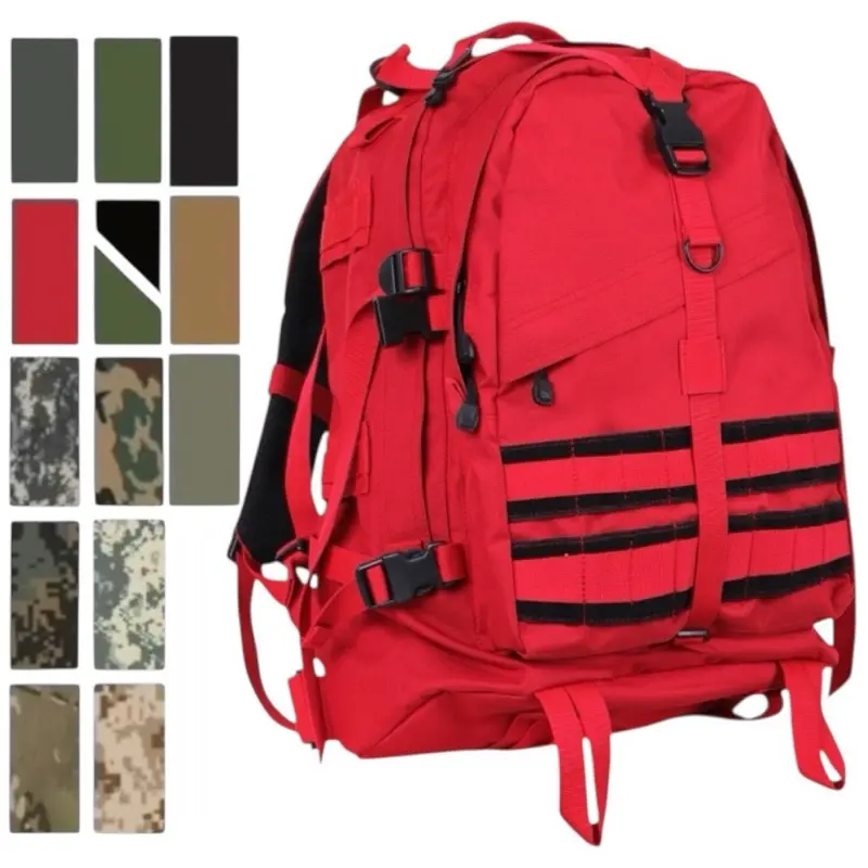 ROTHCO Large Unisex Camo Transport Backpack - 19"x15"x8" Heavyweight Polyester, Water-Repellent Coating, MOLLE Compatible, Hydratable for Adult Tactical Adventures (Red), Adults, Heavy Duty, 19 Inches X 15 Inches X 8 Inches