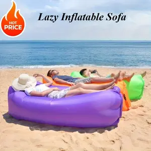 2026 Upgrade Inflatable Lounger Air Sofa, Portable Mesh Hollow Air Hammock Chair, Leak-Proof, Outdoor Camping Beach Travel
