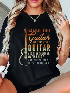 100% Cotton All I Need Is This Guitar Player Gifts Guitarist Music Band T-Shirt