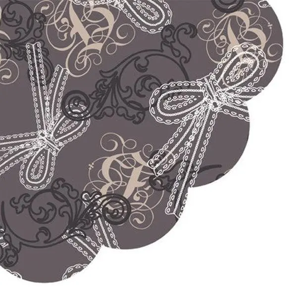 Lacy Bows Round Napkins