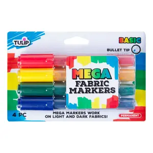 Tulip Mega Fabric Markers Basic 4 Pack