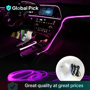 USB Powered Car Interior LED Light for Summer Fall Gift, Car Electronics, Multiple Color Modes 5M Fiber LED Dashboard Ambient Light, Car Interior Lighting, Magic Car Colorful Ambient Light Strip, LED Car Lights