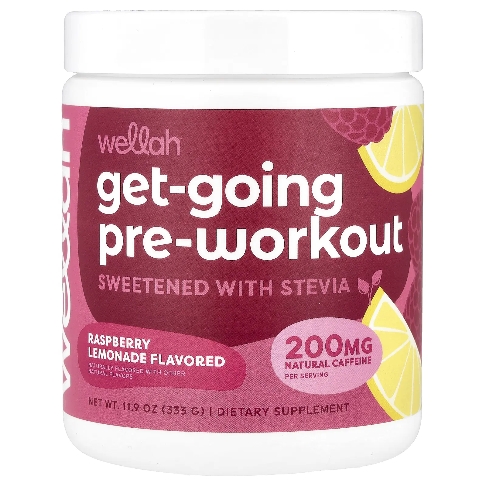 Wellah Get-Going Pre-Workout, Raspberry Lemonade, 11.9 oz (333 g)