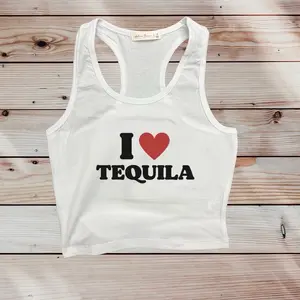 I Love Tequila Tank Top Breathable Fabric
