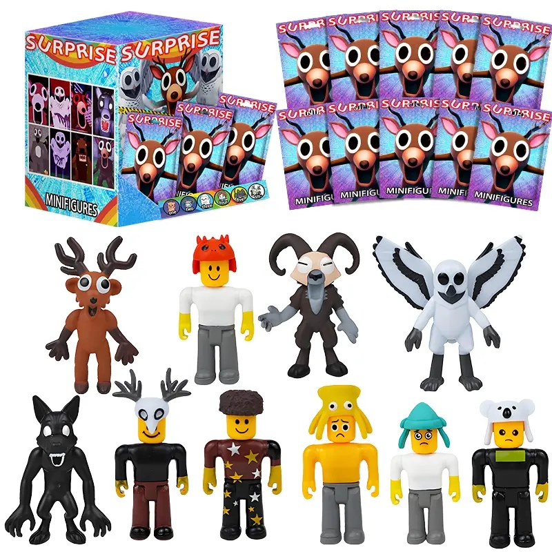 10-Piece Set Forest Animals Deer Owl Figurines Blind Box, Blind Bags, Blind Pack , Home Decor Ornaments, Halloween & Christmas Gift for fans, Girls & Boys, Figures, Stocking Surprise Figure