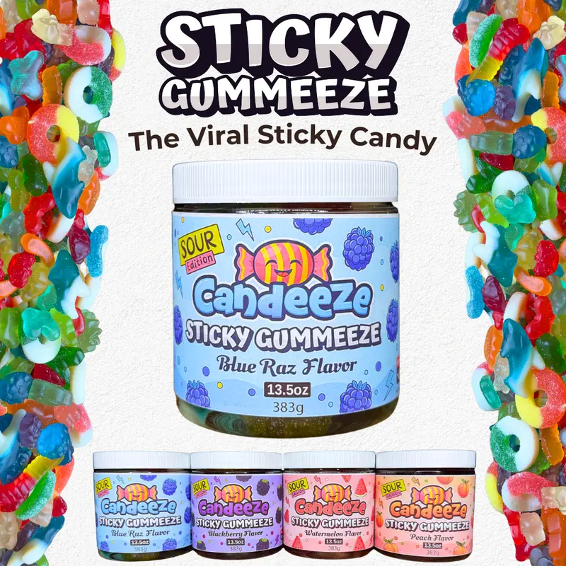 Candeeze's Sour Sticky Gummeeze (Extreme Flavor) The Viral Sour