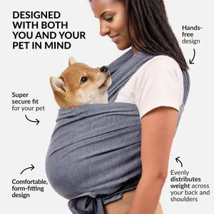 Pet Pal Carrier Wrap - Comfortable, Hands-Free, Breathable Polyester Sling for Small and Medium Pets, Woven Strap, Convenient for Travel, Outdoor Adventures, and Daily Errands