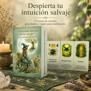 72 Spanish Oracle Cards, Tarot Deck, Divination Tool, Natural Wild Mystical Messages, Spiritual Intuition Guide, Meditation Balance Gift