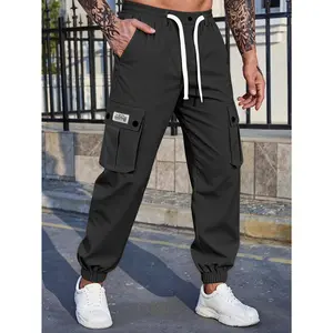 Men's Stylish Tapered Cargo Outdoor Trousers: Featuring Dress Pant-Style Waistband and Functional Cargo Pockets – Ideal for Daily Outdoor Leisure Wear