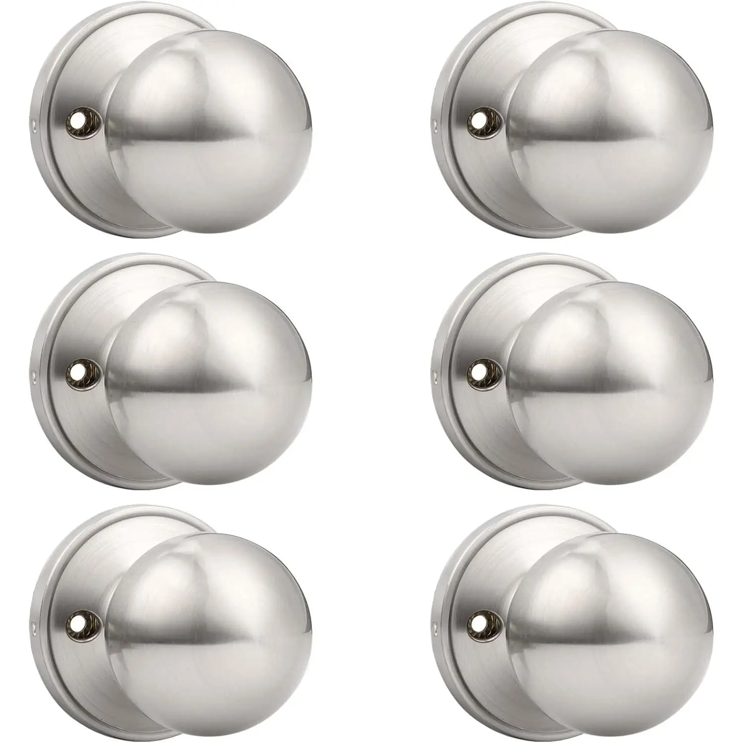 Dummy Door Knobs Brushed Nickel Single Inactive Ball Knobs Pack of 6