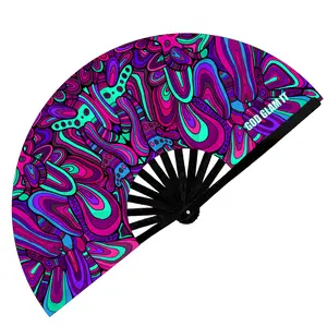 Swirl EDM Rave Hand Fan