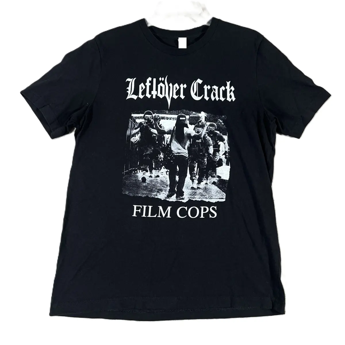 Leftover Crack Film Cops Ska Punk Crust Metal 1 Side T-shirt, Rock Punk Tee, Cotton Fabric Menswear Top