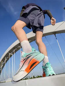 Unisex Lightweight Gradient Green Racing Athletic Running Shoes, Light Trendy Competitive Style, Lightweight Breathable Material + Gradient Green Color + Cushion Platform Sole, Multi-Scene Competitive & Eye-Catching , Ideal for Professional Racing