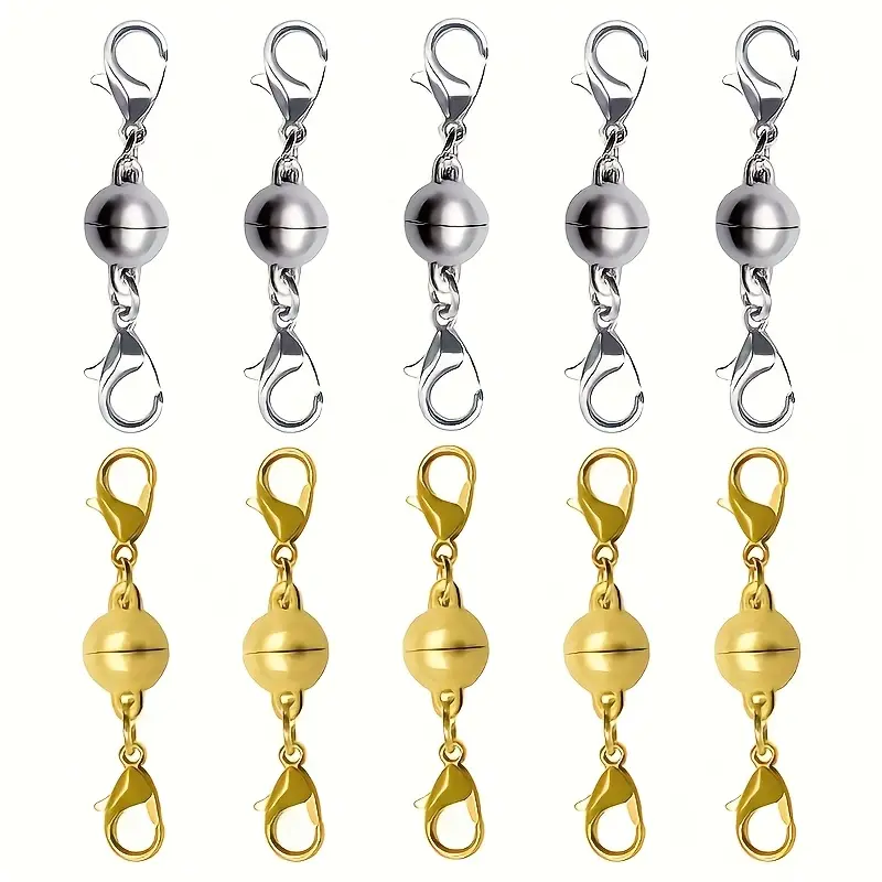 Double Lobster Magnetic Necklace Clasps, Magnetic Necklace Clasps And Closures For Bracelet Necklace Extender