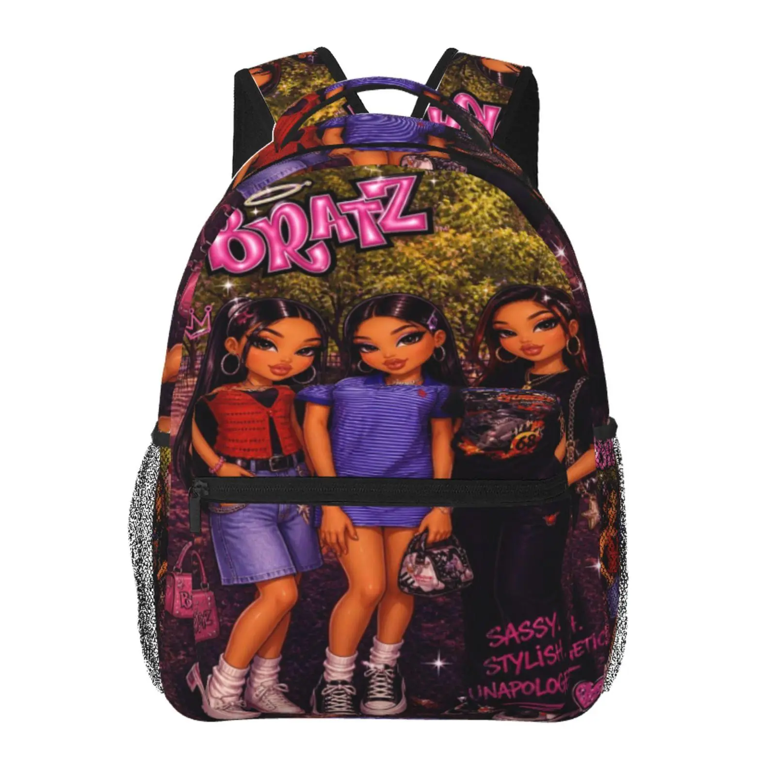 BRATZ girls’ backpacks for school—large-capacity laptop daypacks with exquisite prints, durable casual bookbags for campus daily commutes; a gift for teen students.