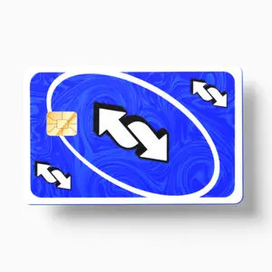 Uno Reverse Card Blue (Holographic)