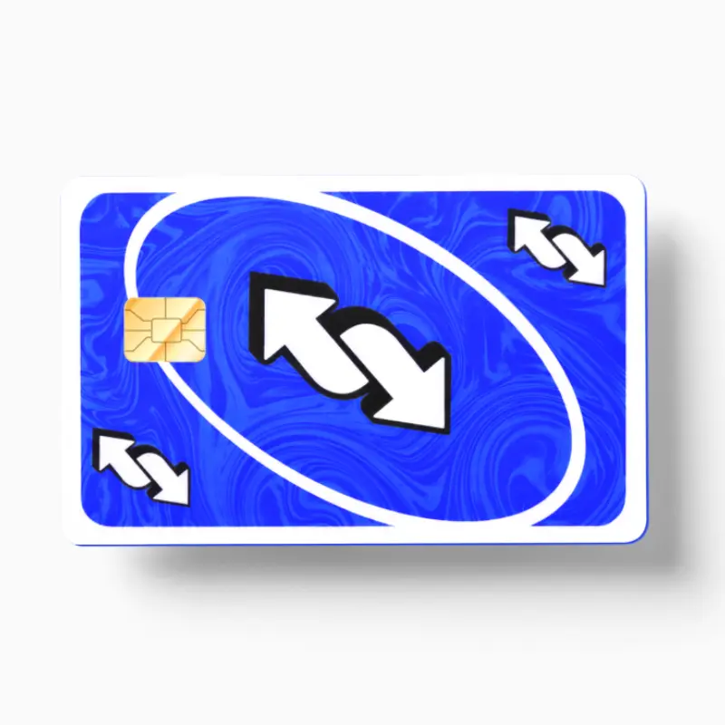 holographic uno cards Reverse Purple UNO Card Holographic Vinyl Sticker