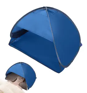 Portable Mini Head Pop Up Tent Sun Shelter for Beach Sunbathing Windproof Sand Proof Camping Hiking Picnic Blue Compact Outdoor Gear
