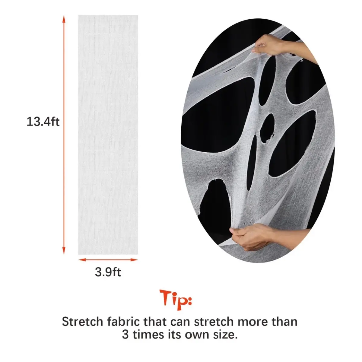 Spider Web Halloween Decorations Outdoor Giant Stretchy Beef Netting/Solar Light Decoration