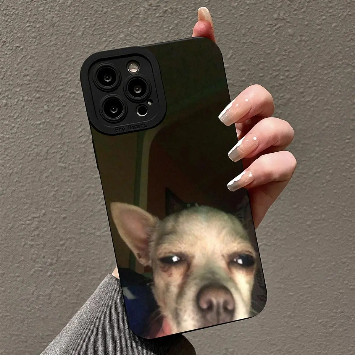 Funny Dog Pattern Shockproof Phone Case, 1 Count Decorative Phone Protective Cover, Smartphone Accessories Compatible With iPhone 16 Pro X XS MAX 11 12 13 14 15 Plus Series Case