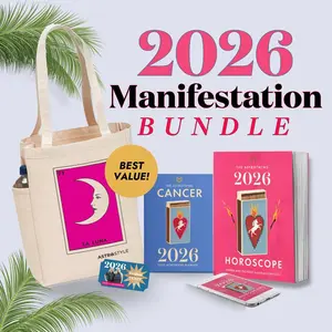 AstroTwins 2026 Manifestation Bundle - Includes Daily Horoscope Planner Astrology Journal, Horoscope Paperback, Tote Bag