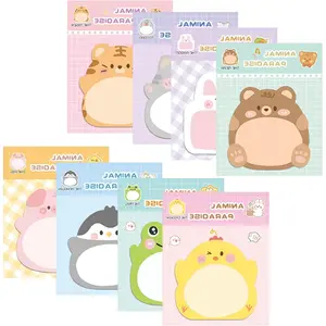 8 Pack 160 Sheets Cartoon  Sticky Notes, Self Stick  Notepad, Cute Cartoon Memo Sticky, Mini Notes Shape Markers Flags Memo Pad for , School, Office
