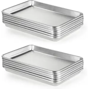 12 Pack  Sheet Pan, NSF Listed Half Size 13 x 9 inch Commercial Bakery Cake Bun Pan, Baking Tray