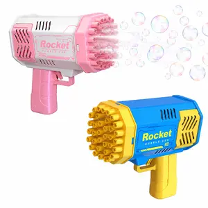 2 PCS 40 Holes Bubble Machine, Bazooka Rocket Shape Bubble Gun Toy for Kids Ages 4-8, Gifts, Adults, Party Favors, Summer, Wedding, Easter Birthday