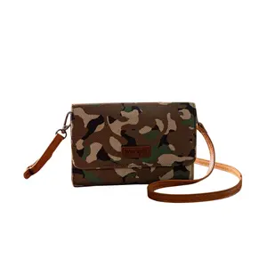 Wrangler Camo Print Canvas Crossbody Clutch