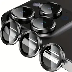 Phone Camera Lens Protector, 1 Set Anti-scratch Clear Phone Camera Lens Protective Cover, Phone Accessories Compatible with iPhone 16 15 14 13 12 11 Plus, Casing, Cellphone, Smartphone, Protection