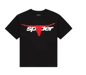(100% Authentic) Sp5der Tx 5 Flag Tee Black