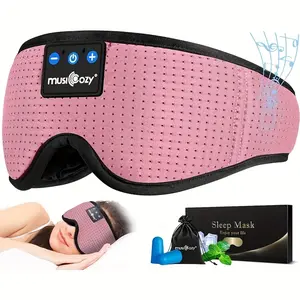 MUSICOZY Wireless 5.4 Headphones with Built-in HD Speakers & Noise Cancelling Technology - Wireless Sleep Earbuds with Voice Control, USB Charging Case