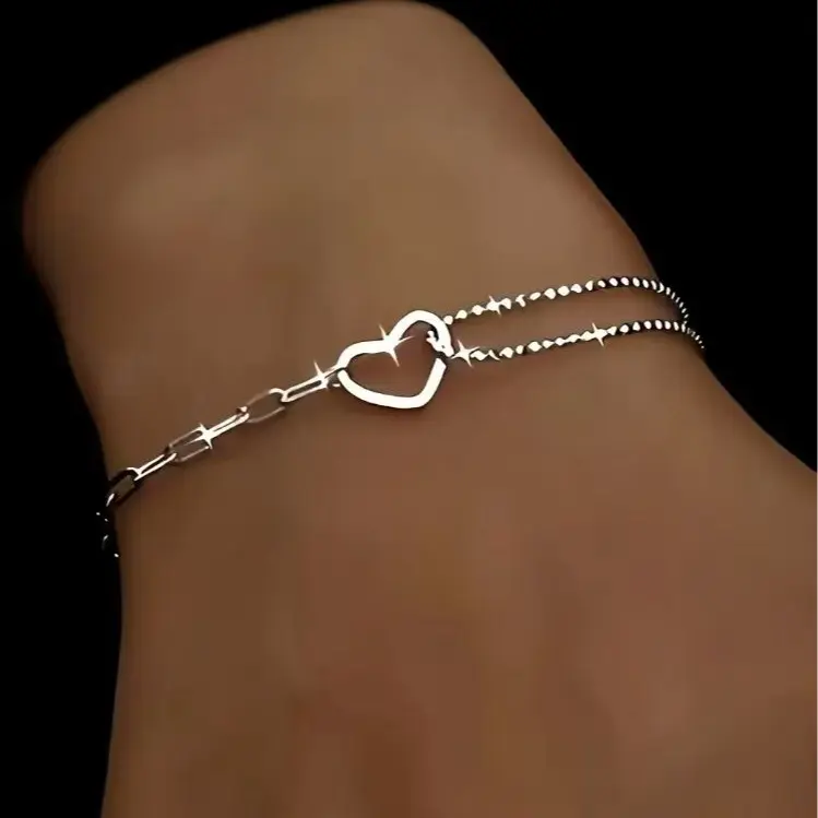 Elegant Minimalist Bangle, Unisex Stainless Steel Link Bracelet, Tarnish Proof Jewelry for Daily Wear, Love Gift, Non Tarnish Jewelry, Jewelry For Women