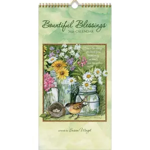 Companies, Bountiful Blessings 2026 Vertical Wall Calendar, 3.63'' X 6.5'', 12-Month Calendar with Stapled Binding
