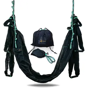 Premium Aerial Hammock anti Gravity Yoga Swing Kit - Acrobat Flying Sling Set for Indoor and Outdoor Inversion Therapy