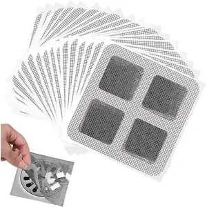 Disposable Sticky Shower Drain Hair Catcher Strong Adhesive Floor Filter Cover Anti Clog Hair Stopper Practical Household Accessory For Bathroom Sink And Bathtub-MM1