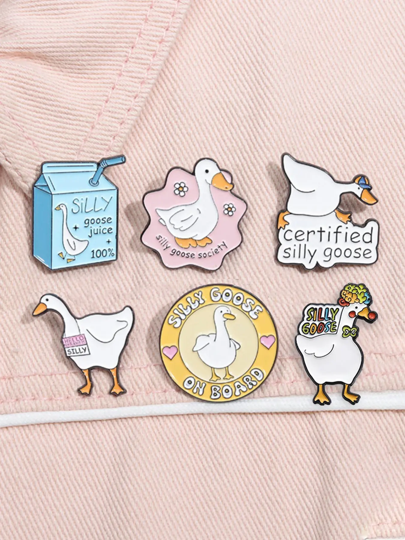 Summer Cute Cartoon Goose Design Brooch, Lapel Pins, Durable Metal Pins, Alloy Brooch Pin, Fashion Jewelry Accessories for Women & Men, All-match Brooches for Birthday Gift
