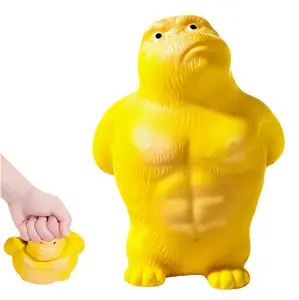 TikTok Viral Muscular Gorilla Squishy, Slow Rebound Squeeze Fidget Item for Stress & Anxiety Relief, Smashable Ape Desk Sensory Gift for Adults Kids