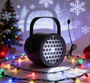 Christmas Projection Atmosphere Light Colorful Dynamic Snowflake Light LED Christmas Light Small Gift Atmosphere Light
