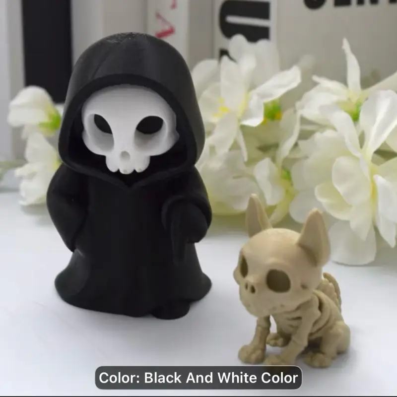 3-D printed Grim Reaper figurine