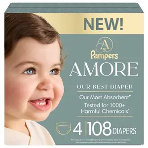 Amore by Pampers Diapers Enormous Pack - Size 4 - 108ct Amore by Pampers Diapers Enormous Pack - Size 4 - 108ct