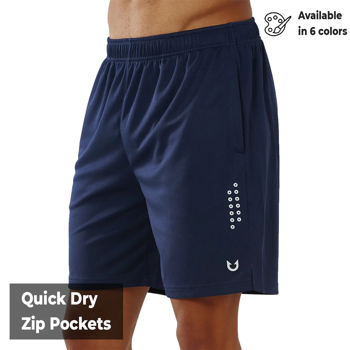 Men's Athletic Basketball Shorts with Zipper Pockets - Quick Dry Gym Shorts, Breathable Mesh, Reflective Running Shorts for Basketball Workout