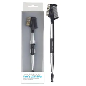 Brow & Lash Shaper with 3 Different Spoolie Brushes, for Separating Lashes, Eliminating Mascara Clumps, and Grooming and Shaping Brows